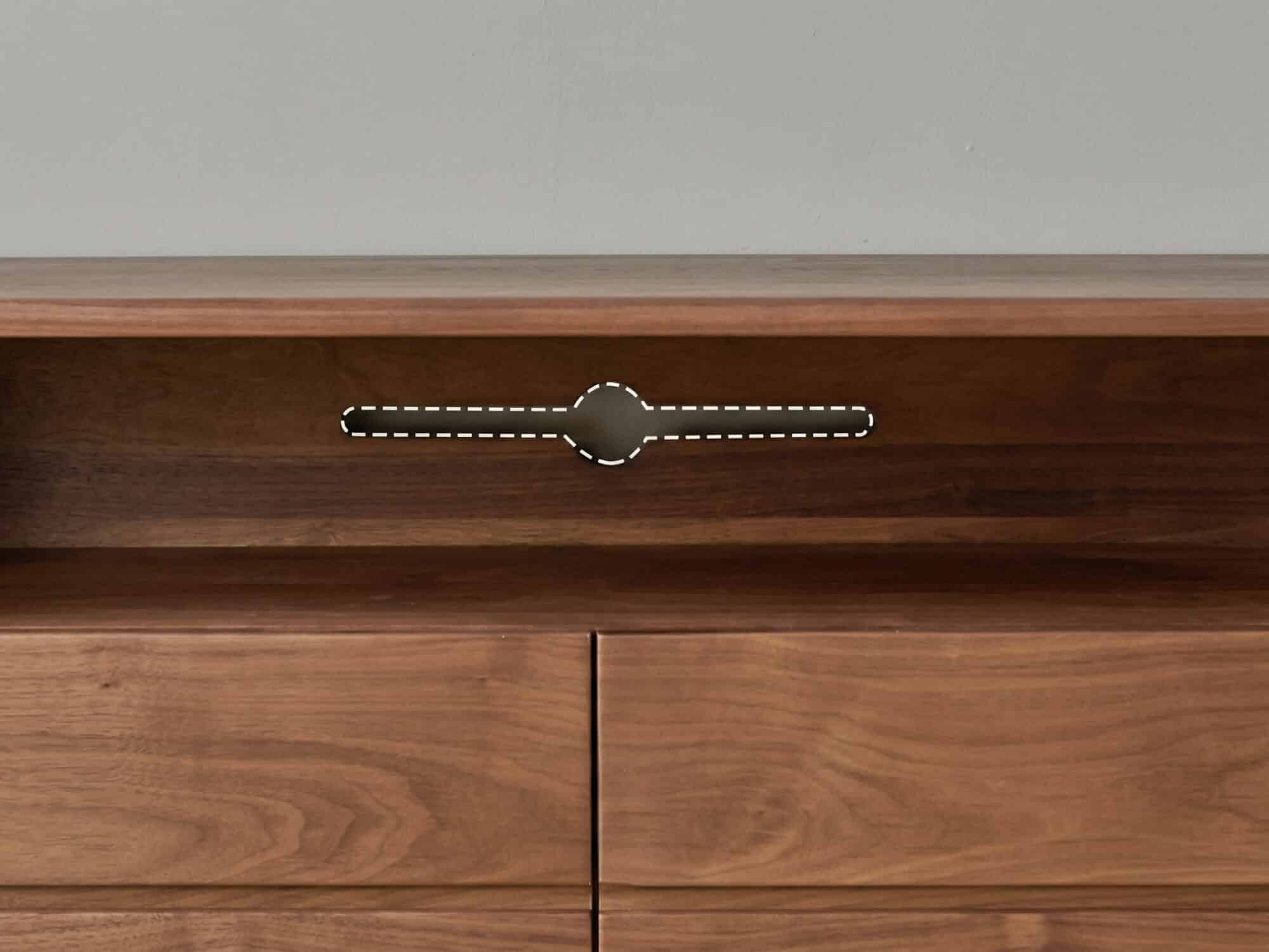 Modern Walnut Wood TV Stand with Storage Cabinets - resized - 相册图 #6 Modern Walnut Wood TV Stand with Storage Cabinets 相册图 #6 resized