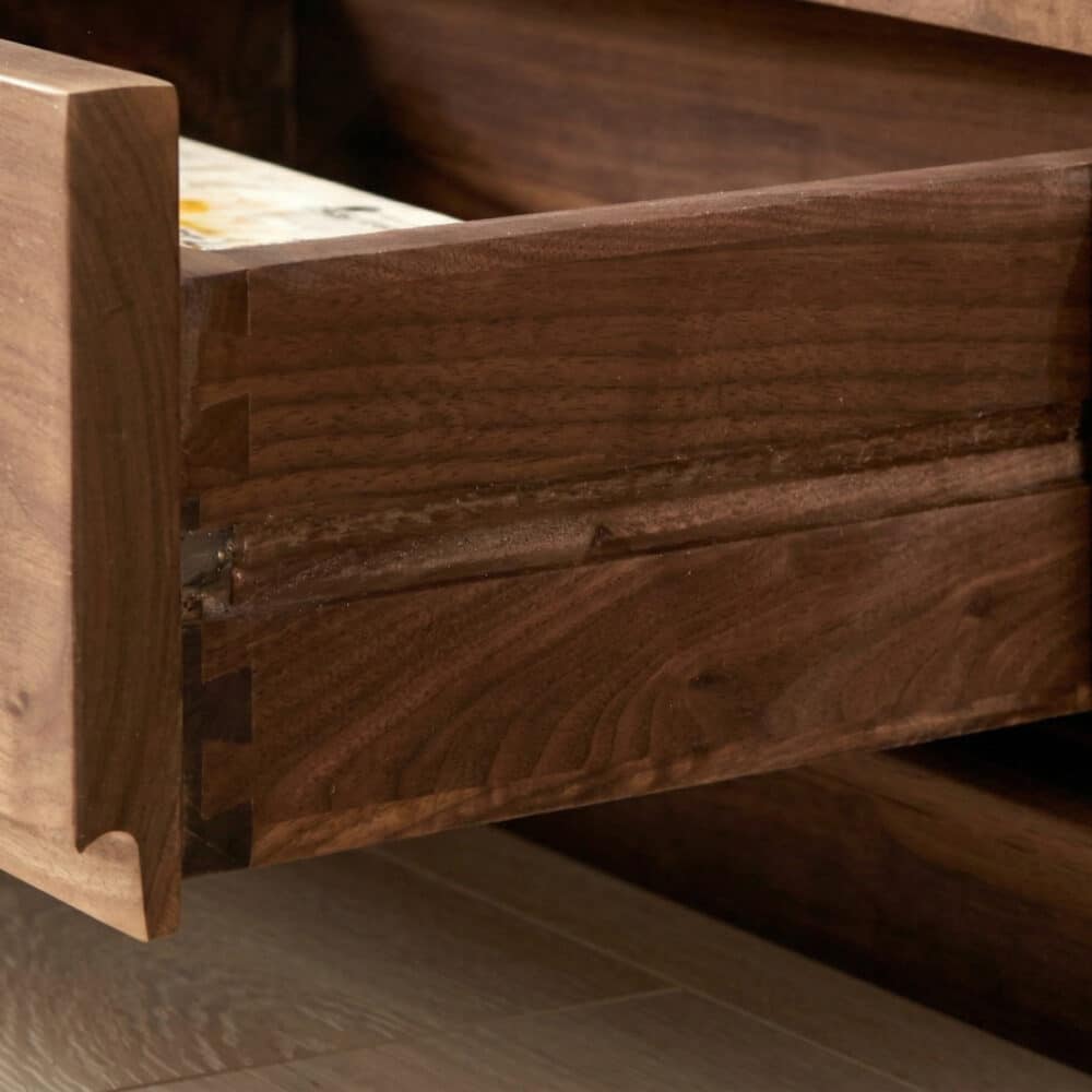 Modern Walnut Wood TV Stand with Storage Cabinets - resized - 相册图 #7 Modern Walnut Wood TV Stand with Storage Cabinets 相册图 #7 resized