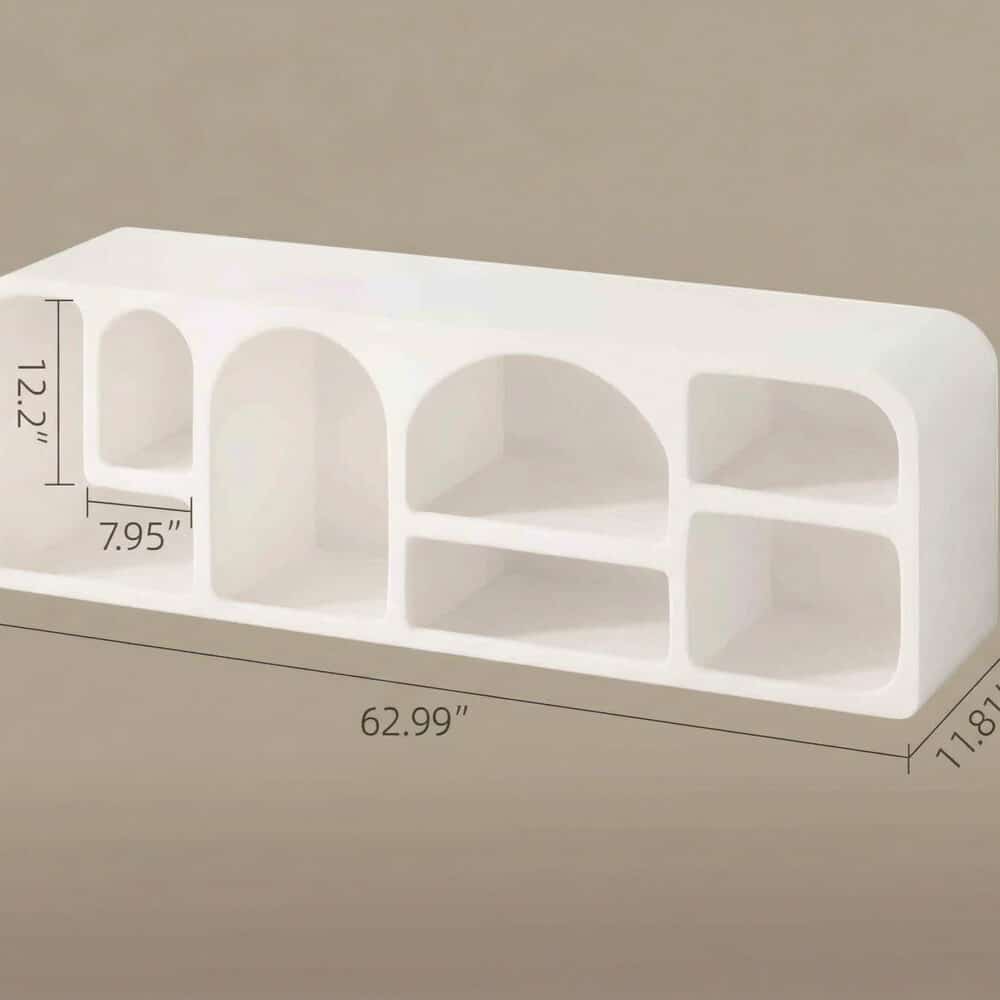 Modern White Arched TV Cabinet Cave-Inspired Design for Stylish Storage - resized - 相册图 #7 Modern White Arched TV Cabinet Cave-Inspired Design for Stylish Storage 相册图 #7 resized