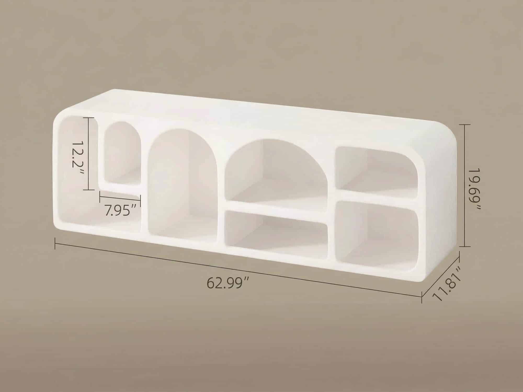 Modern White Arched TV Cabinet Cave-Inspired Design for Stylish Storage - resized - 相册图 #7 Modern White Arched TV Cabinet Cave-Inspired Design for Stylish Storage 相册图 #7 resized