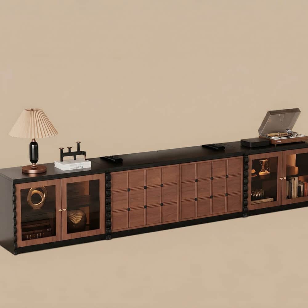 Modular Wooden TV Stand Set Optional Combination Media Console with Storage Cabinets - resized - 相册图 #7 Modular Wooden TV Stand Set Optional Combination Media Console with Storage Cabinets 相册图 #7 resized