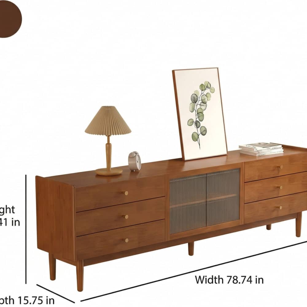 Nut-Brown Oak Medium Wood Tone TV Stand with Storage - dimensions - 相册图 #19 Nut-Brown Oak Medium Wood Tone TV Stand with Storage 相册图 #19 dimensions
