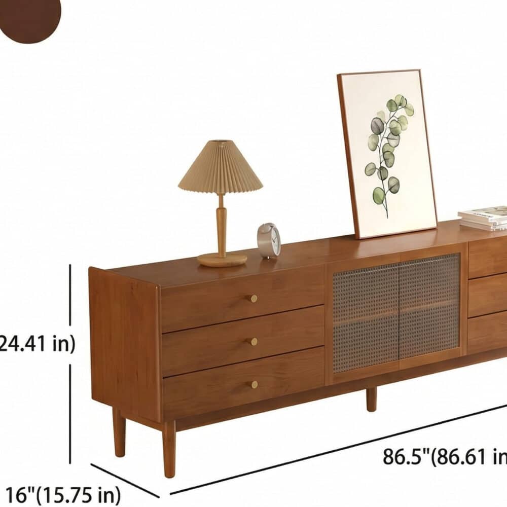 Nut-Brown Oak Medium Wood Tone TV Stand with Storage - dimensions - 相册图 #20 5 Nut-Brown Oak Medium Wood Tone TV Stand with Storage 相册图 #20 dimensions