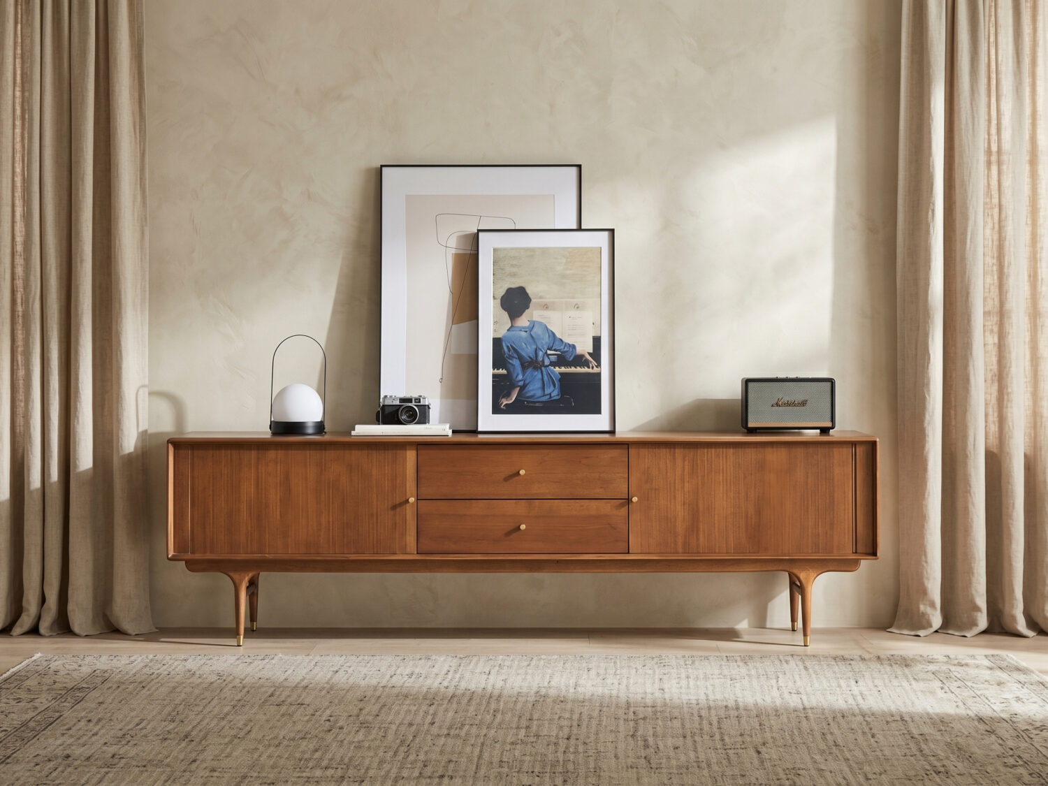 The Asher Solid Wood TV Stand 商品主图 scene