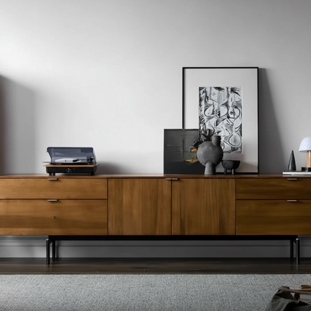 The Asher Walnut TV Stand - resized - 商品主图 The Asher Walnut TV Stand 商品主图 resized