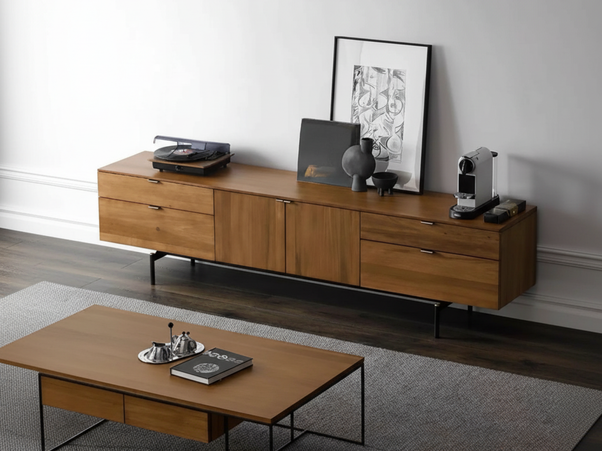 The Asher Walnut TV Stand - resized - 相册图 #1 The Asher Walnut TV Stand 相册图 #1 resized