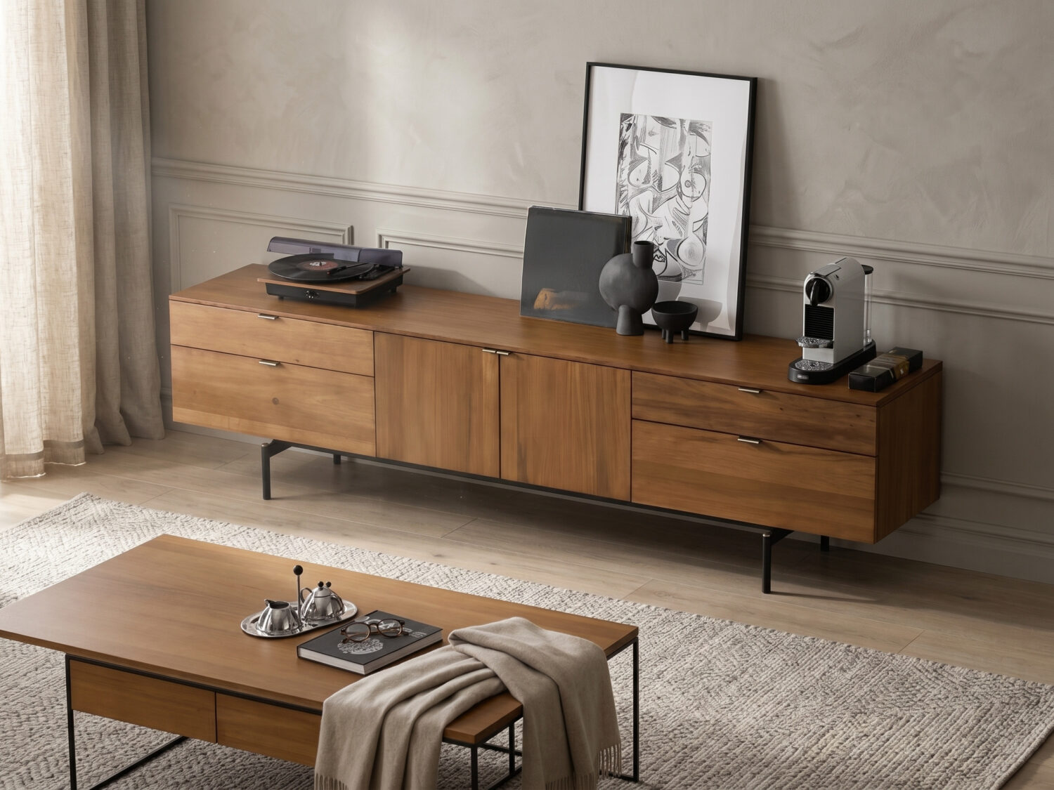 The Asher Walnut TV Stand 相册图 #1 scene