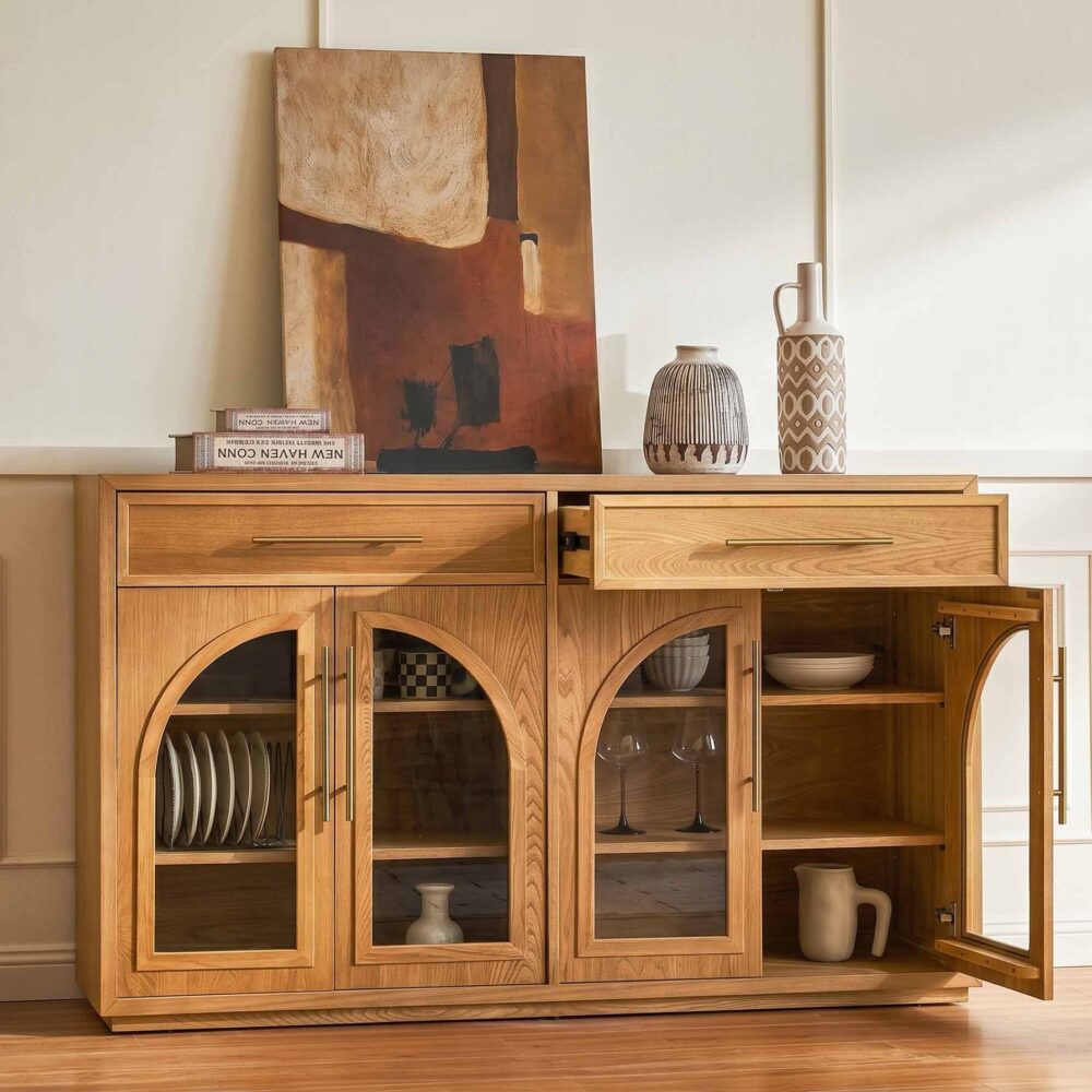 Valborg Elm Wood Sideboard