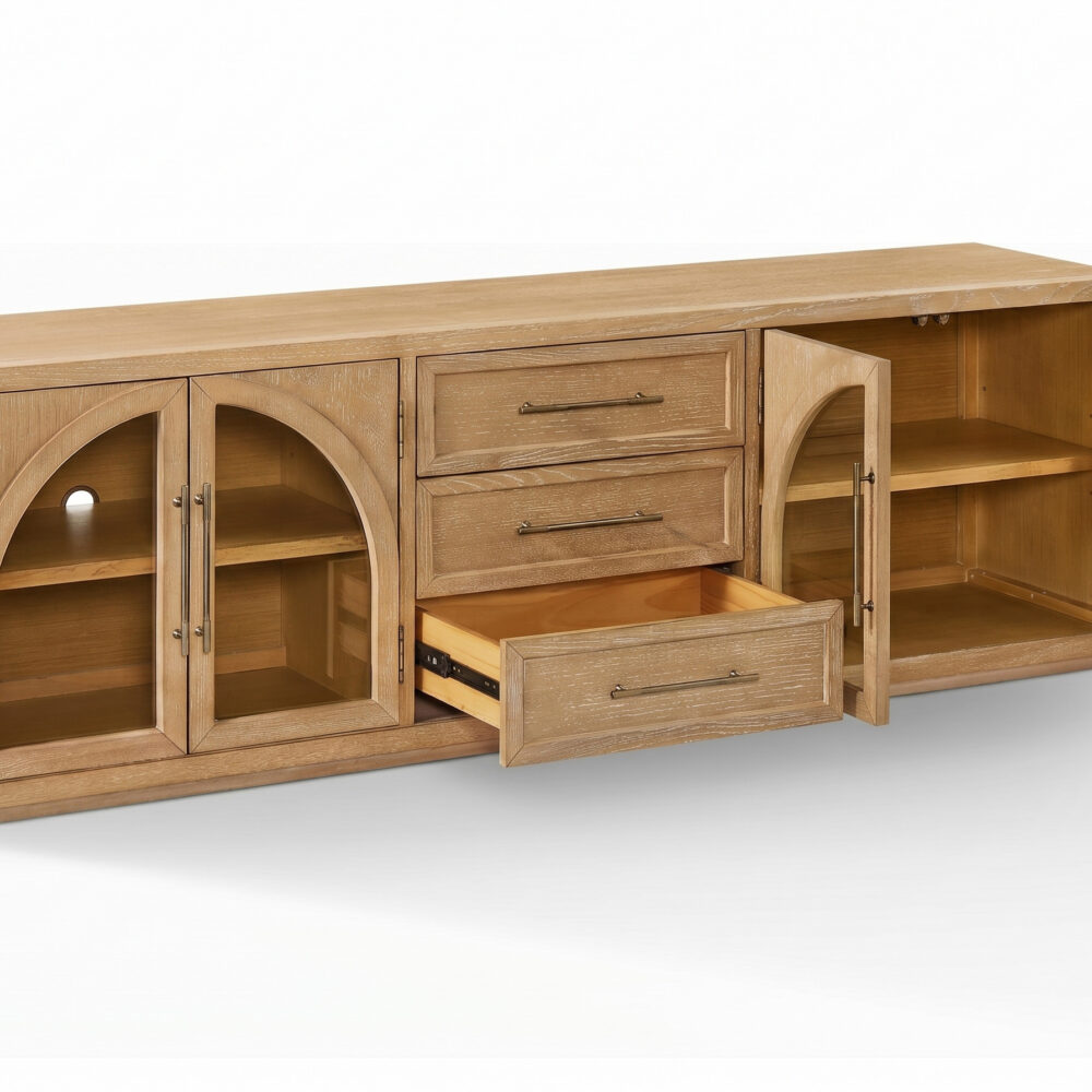 Valborg Solid Oak Media Console 相册图 #6 resized