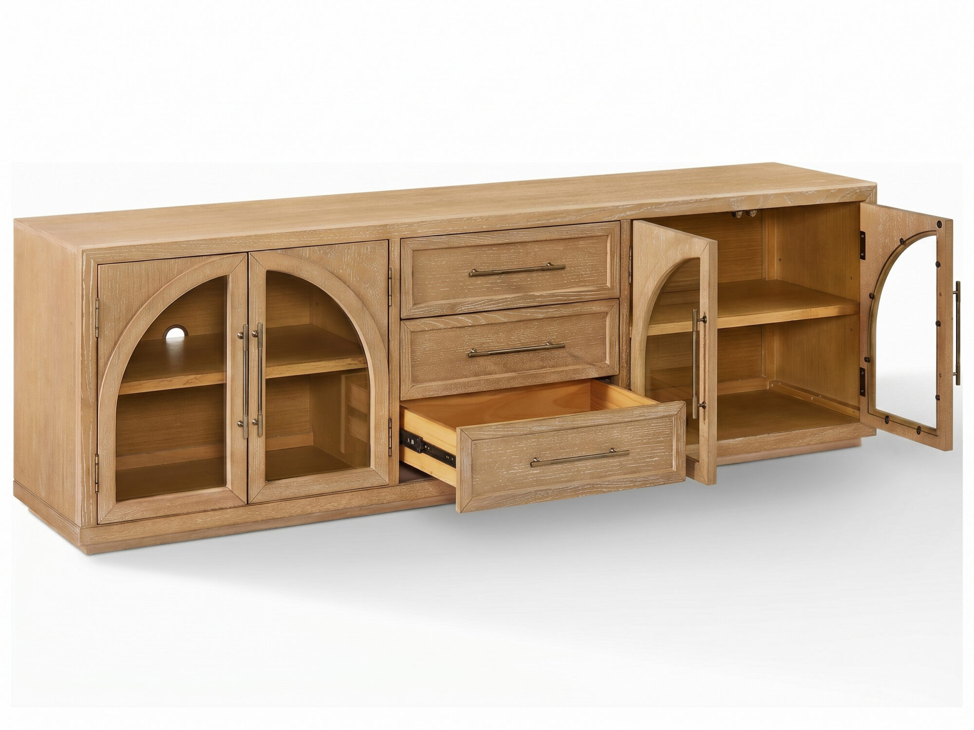 Valborg Solid Oak Media Console 相册图 #6 resized