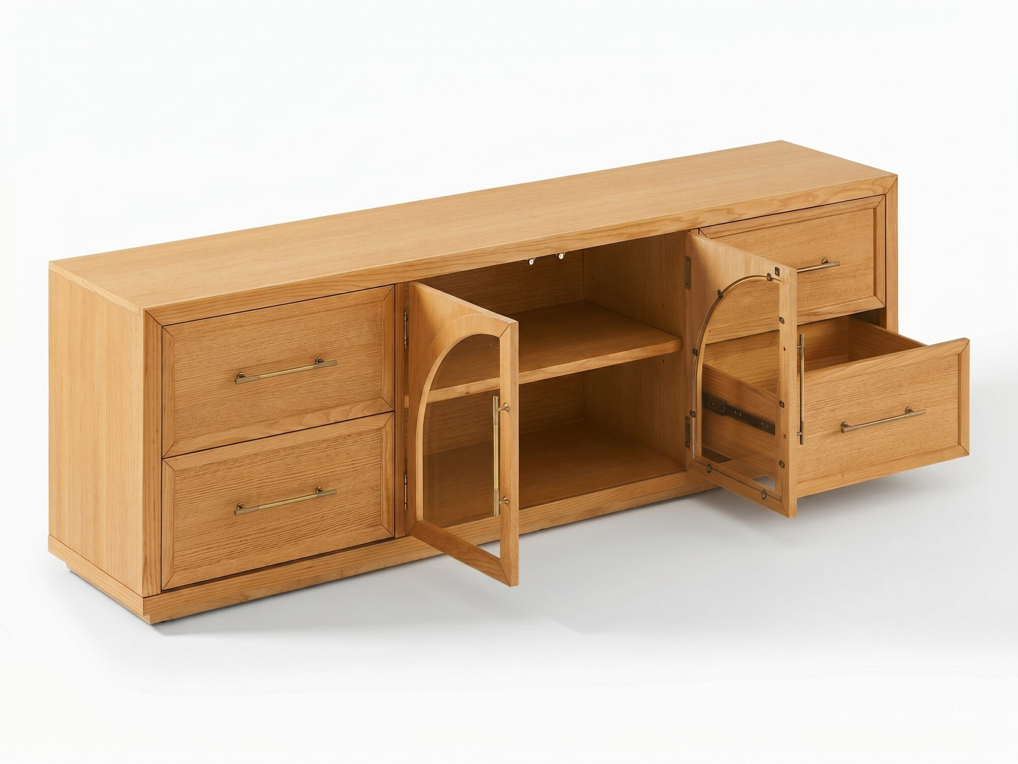 Valborg Solid Oak Media Console 相册图 #70 resized