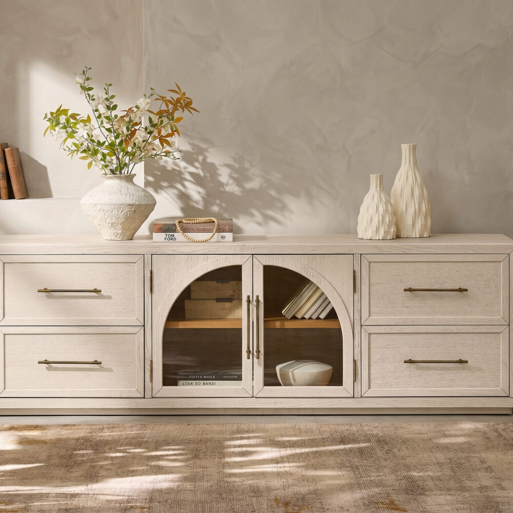 Valborg Solid Oak Media Console 相册图 #103 scene