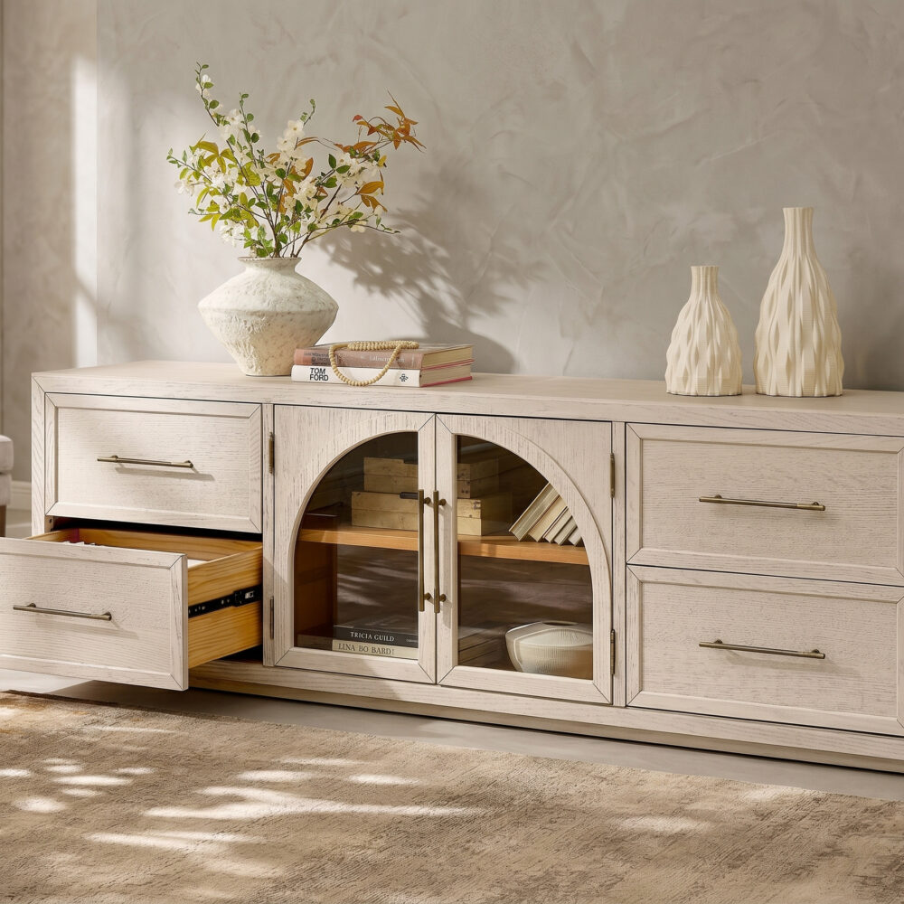 Valborg Solid Oak Media Console 相册图 #104 scene