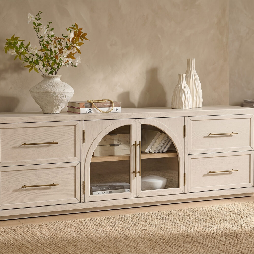 Valborg Solid Oak Media Console 相册图 #105 scene