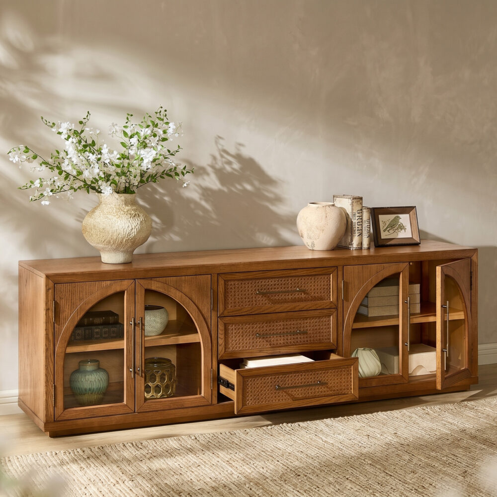 Valborg Solid Oak Media Console 相册图 #31 scene