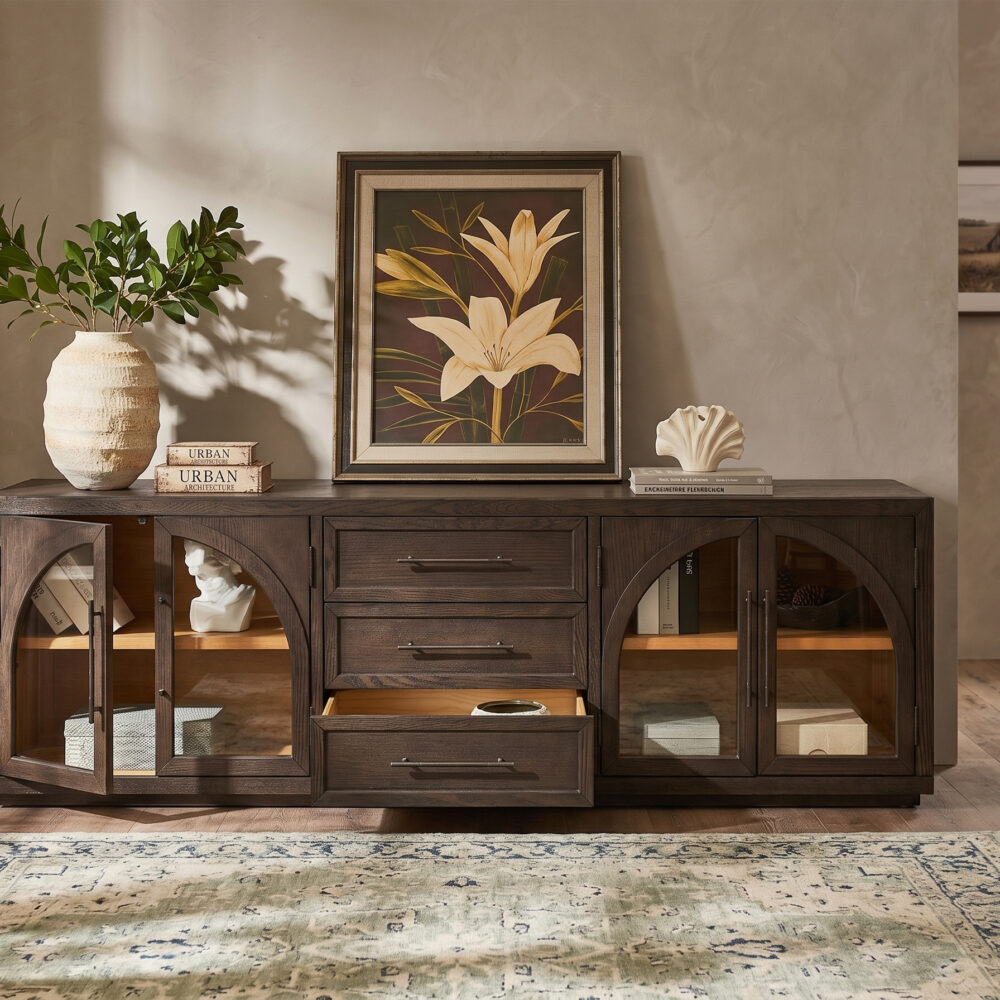 Valborg Solid Oak Media Console 相册图 #41 scene