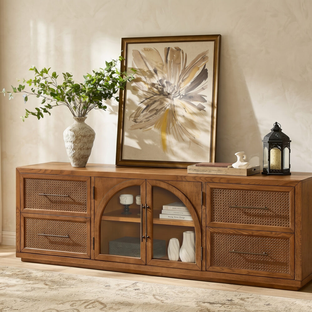 Valborg Solid Oak Media Console 相册图 #78 scene