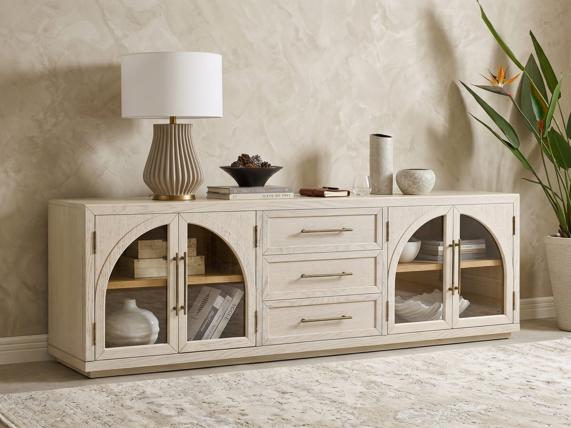 Valborg Solid Oak Media Console 相册图 #94 scene