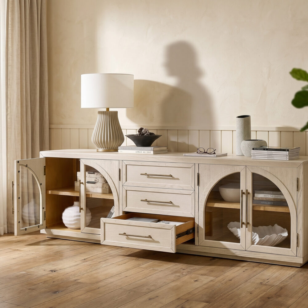 Valborg Solid Oak Media Console 相册图 #95 scene