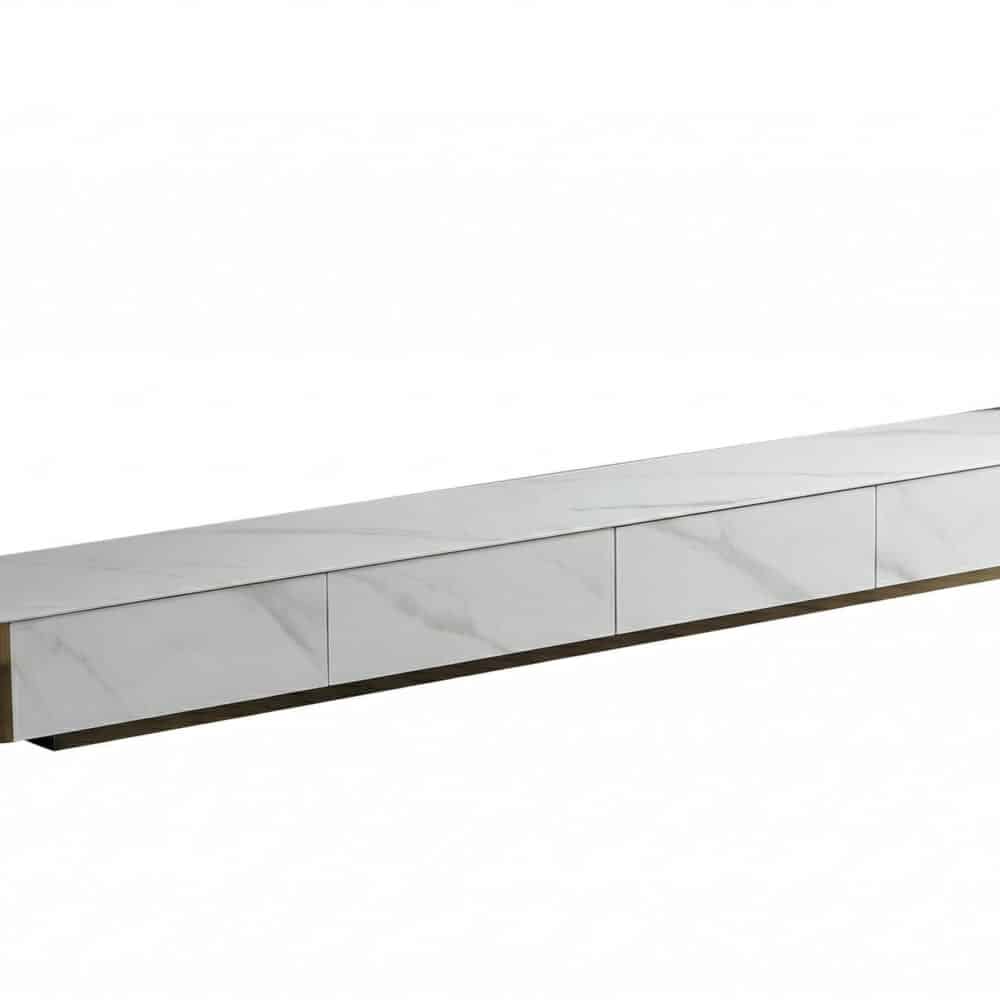 White Stone Rectangular Enclosed Storage TV Stand - resized - 相册图 #3 White Stone Rectangular Enclosed Storage TV Stand 相册图 #3 resized