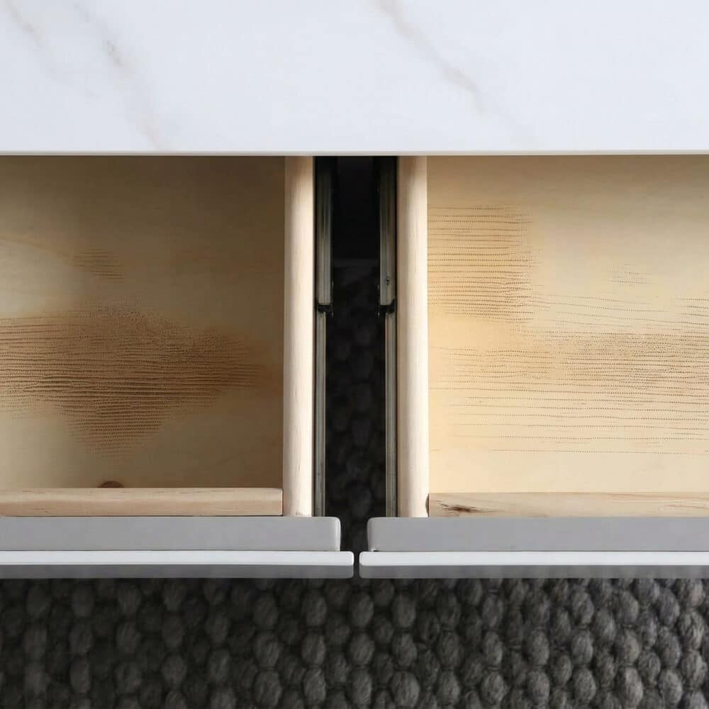 White Stone Rectangular Enclosed Storage TV Stand - resized - 相册图 #4 White Stone Rectangular Enclosed Storage TV Stand 相册图 #4 resized