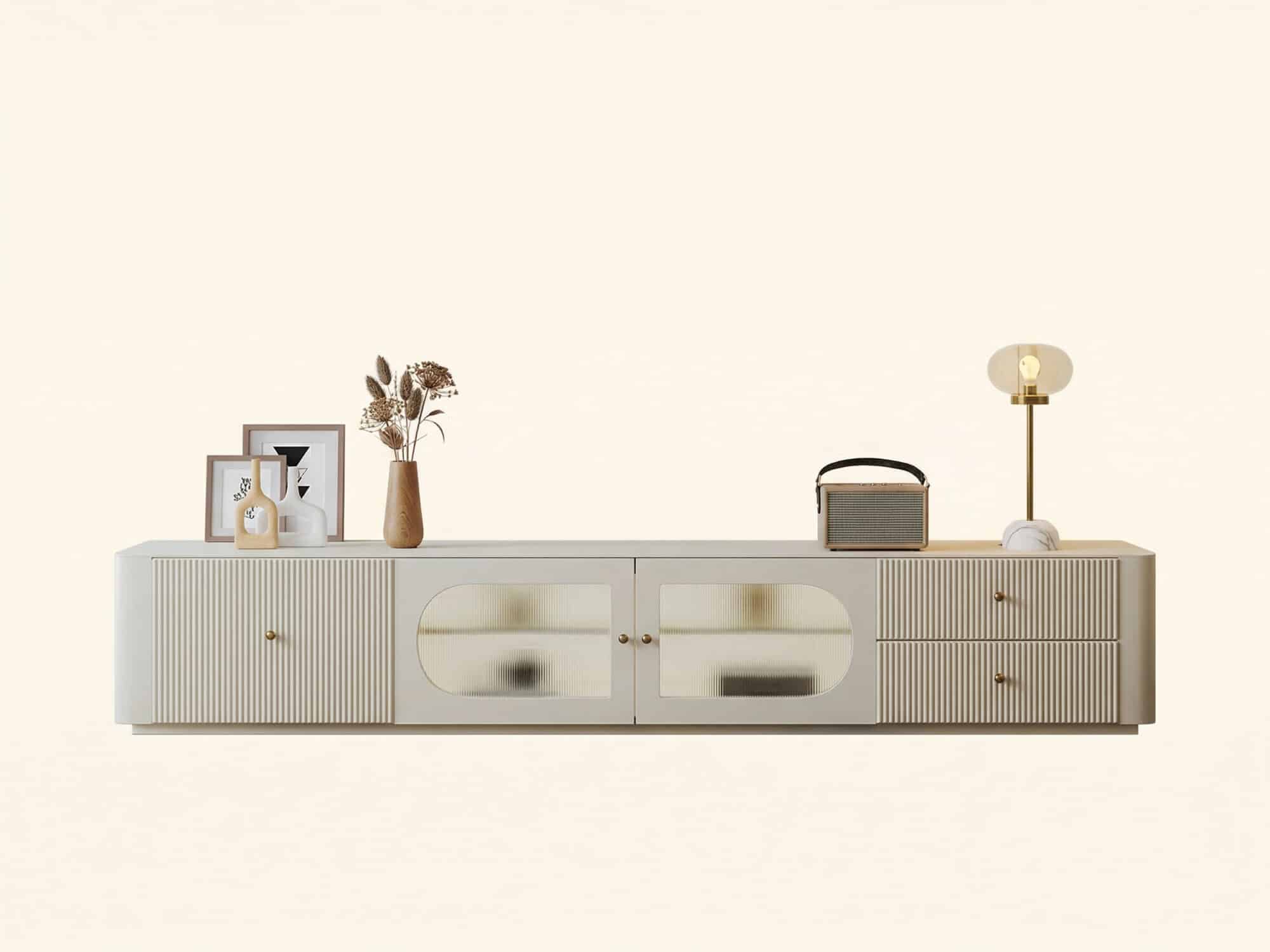 White Wood Shelves Cabinet Drawers Rectangle TV Stand - resized - 相册图 #4 White Wood Shelves Cabinet Drawers Rectangle TV Stand 相册图 #4 resized